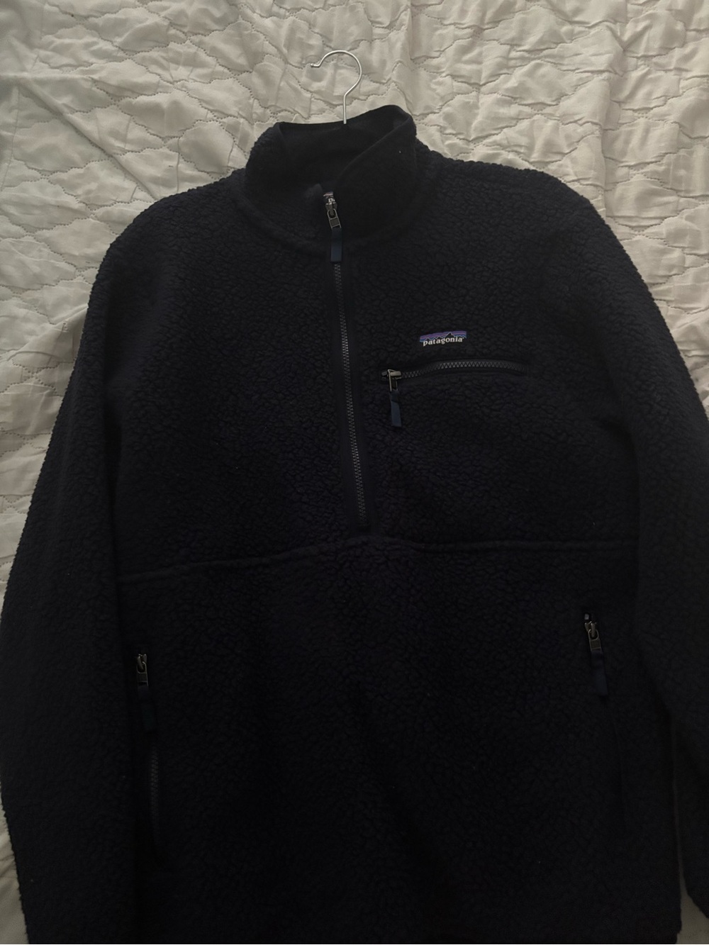 Patagonia Black Pile Fleece Pullover Jacket